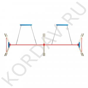 Качели деревянные двойные Гнездо ИО 6.224 (2)